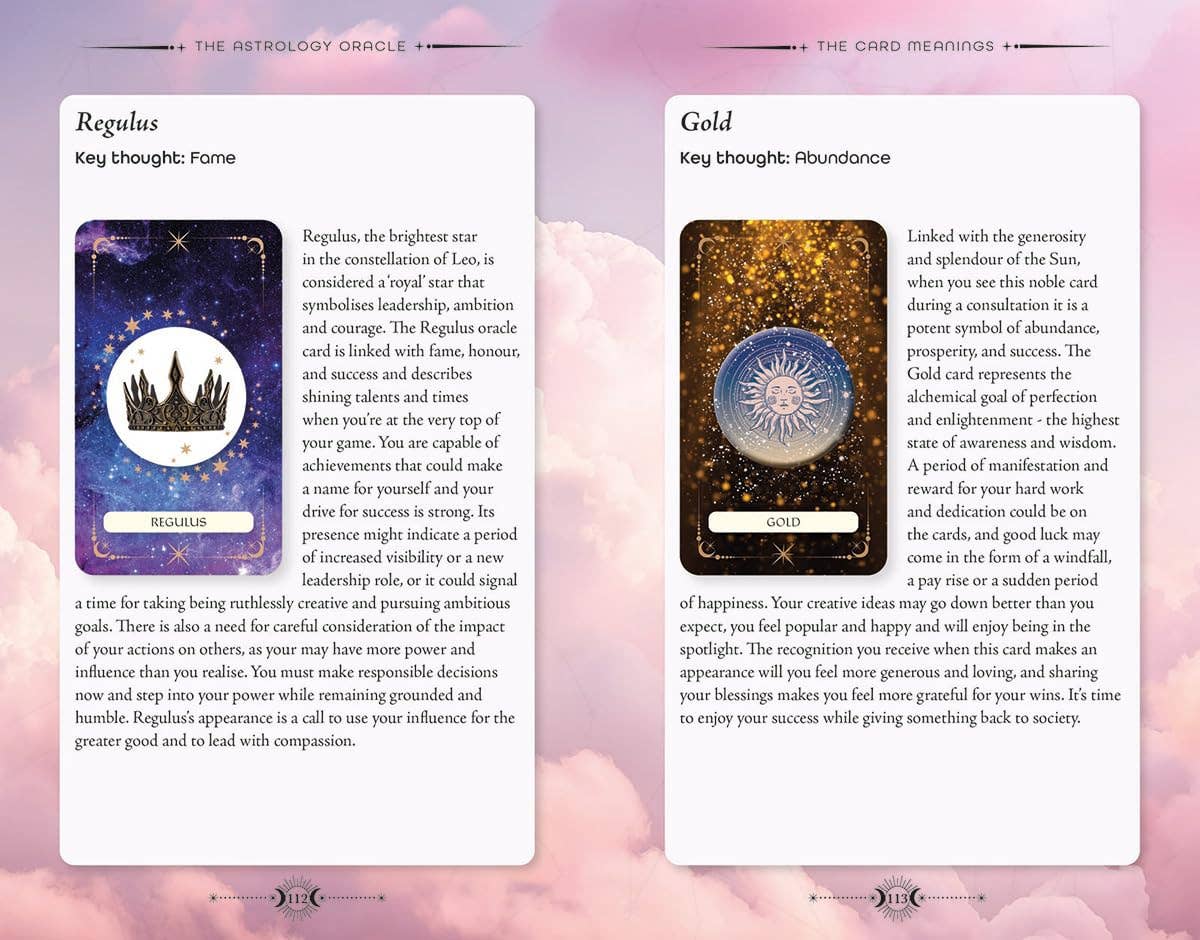 Astrology Oracle Book & Card Deck (Arcturus Oracle Kits)