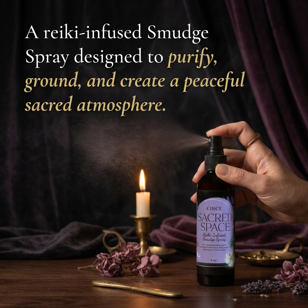 Sacred Space Smudge Spray – 4 oz Cleansing & Purifying Mist