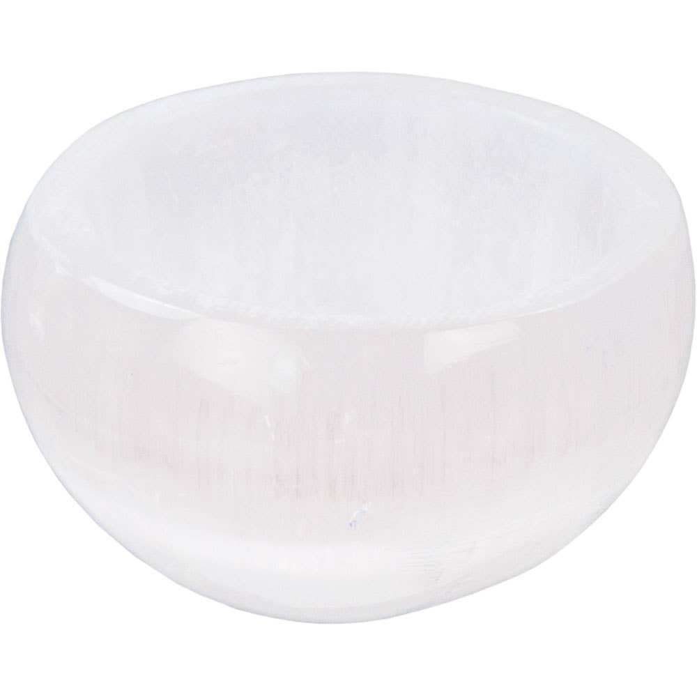 Gemstone Carving Small Bowl White Selenite (Each)