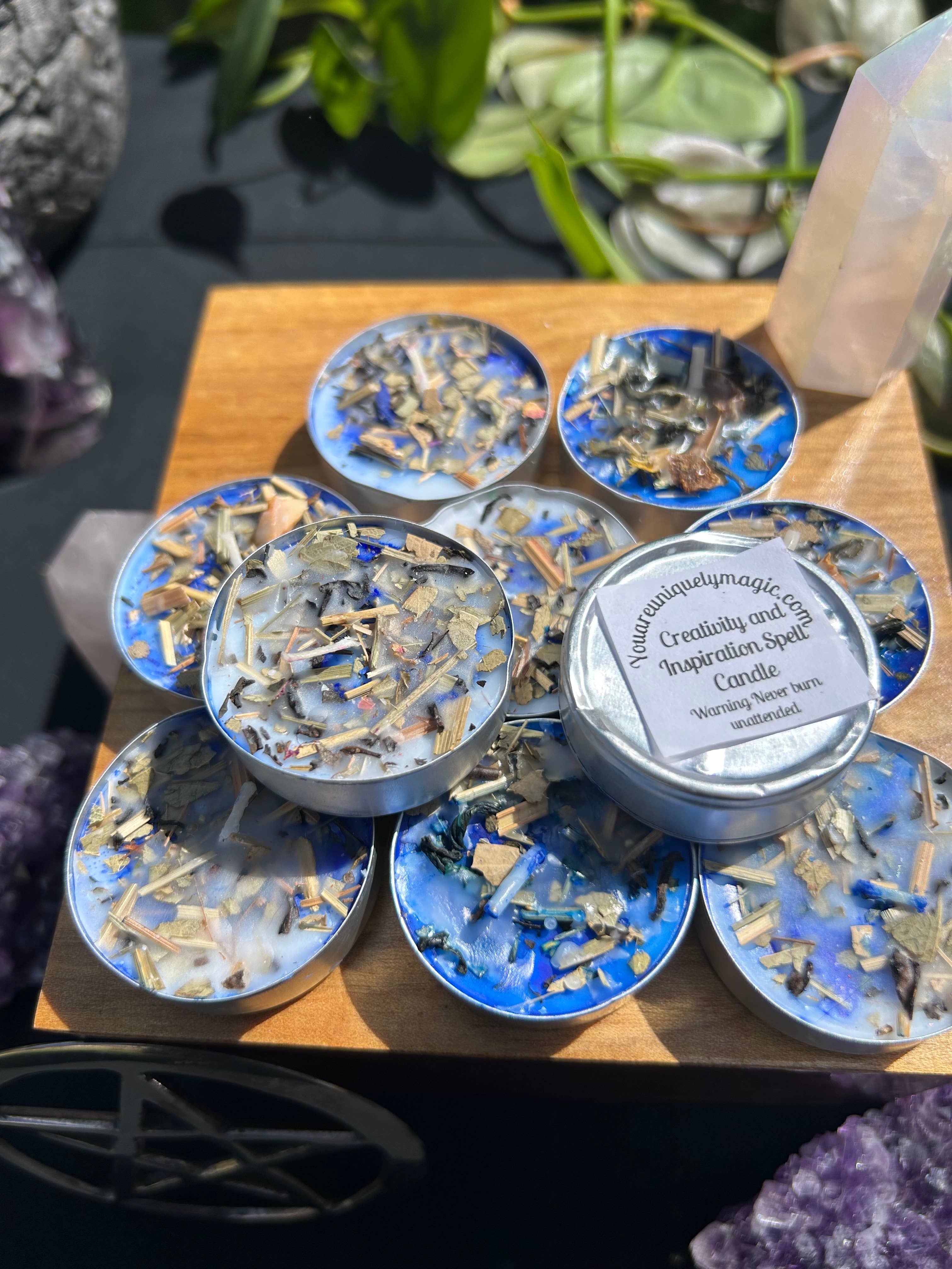 Creativity and Inspiration Spell Tealight Candle