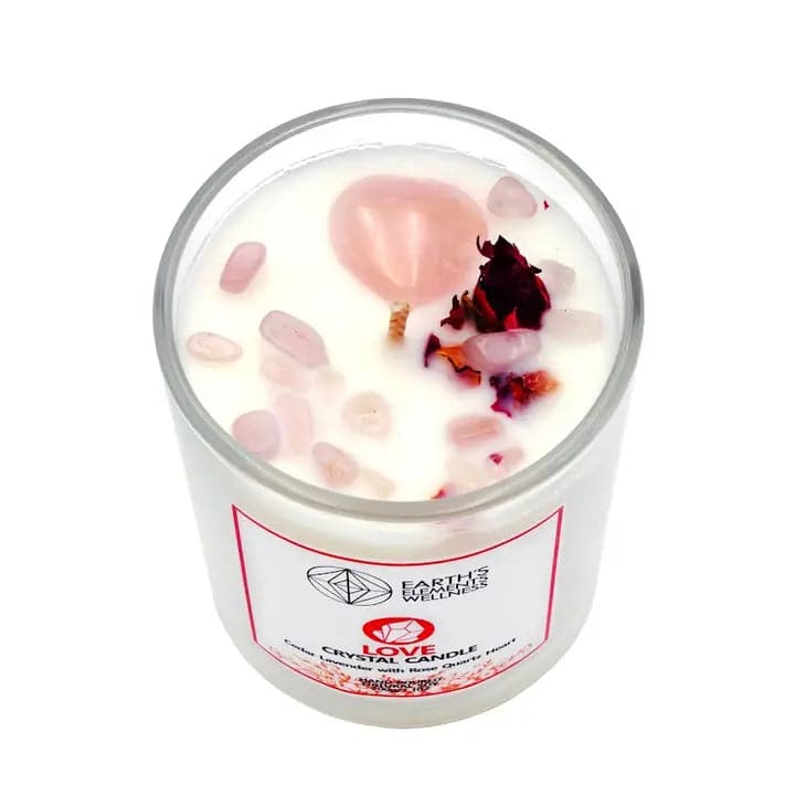 Earths Elements Love Crystal Candle