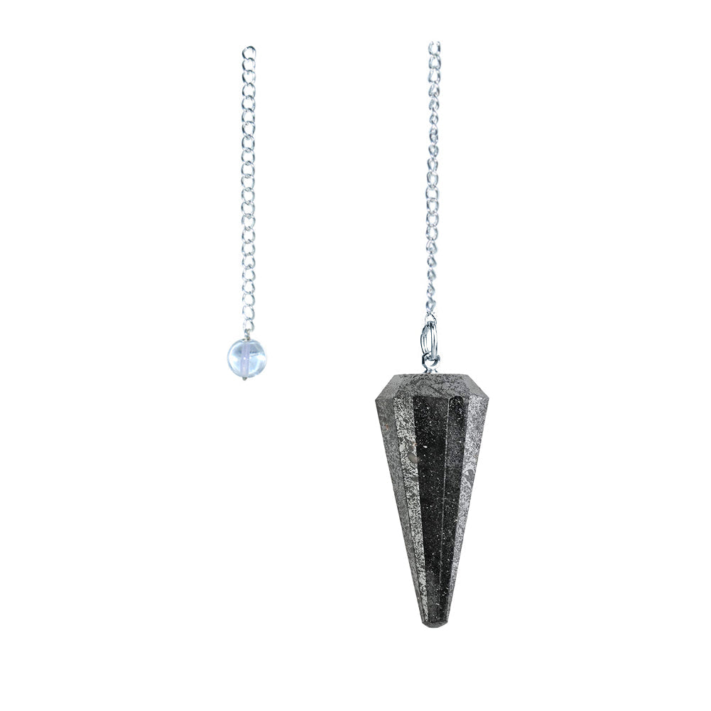 6 sided Pendulum - Hematite