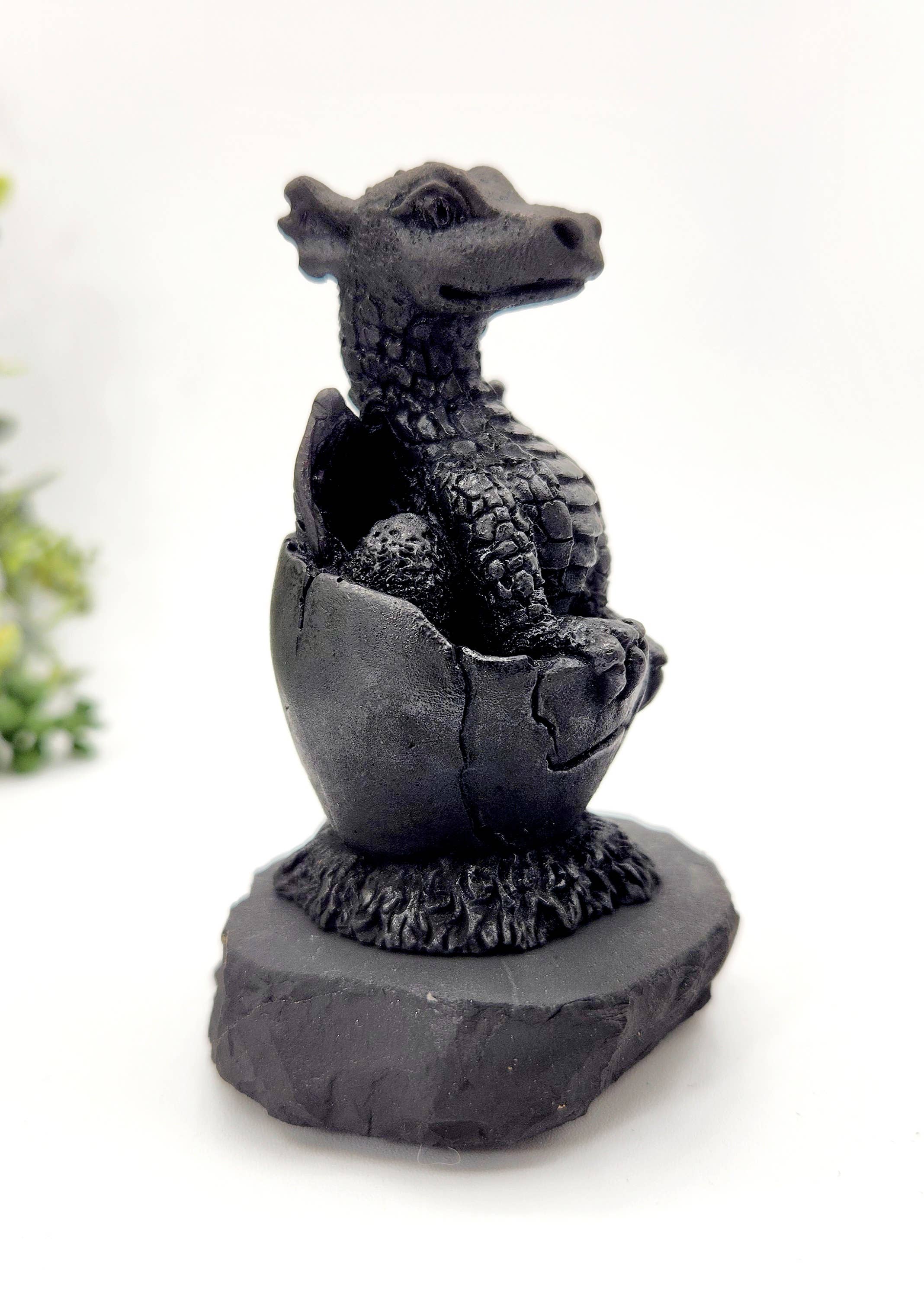 Shungite Figurine Dragon in Egg - EMF Protection(7x9.5x11cm)