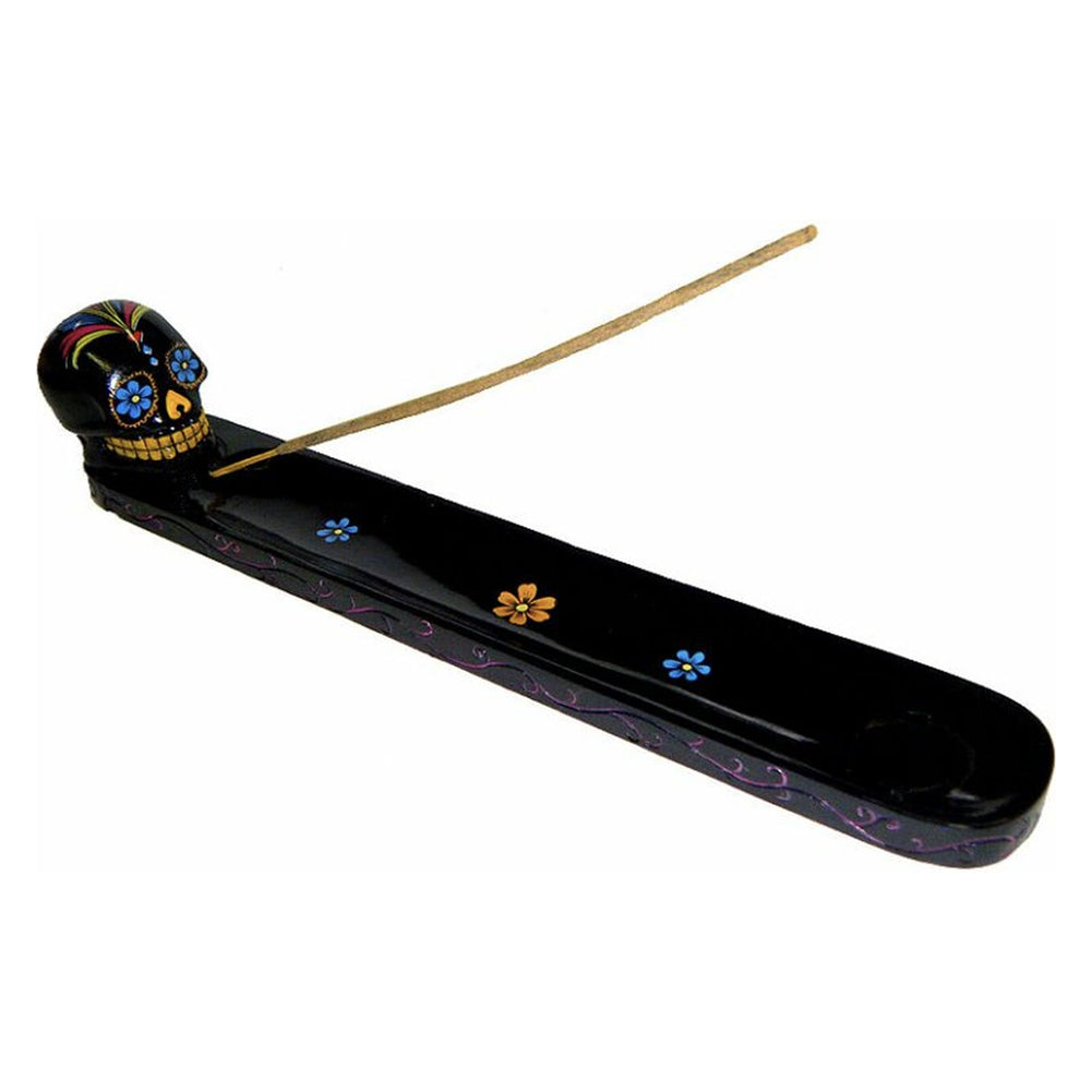 Black Sugar Skull Incense Burner