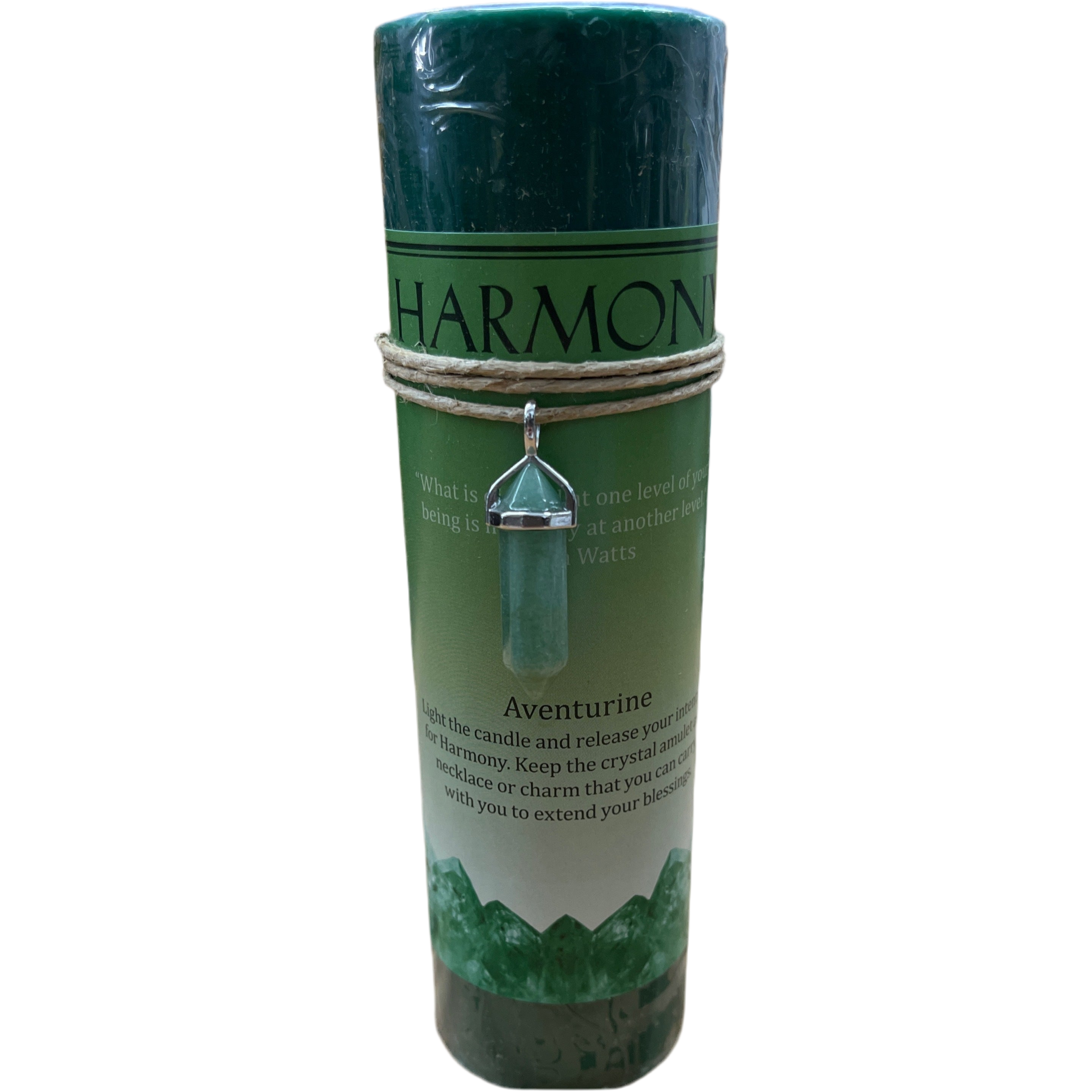Crystal Energy Candle Harmony - Green Aventurine