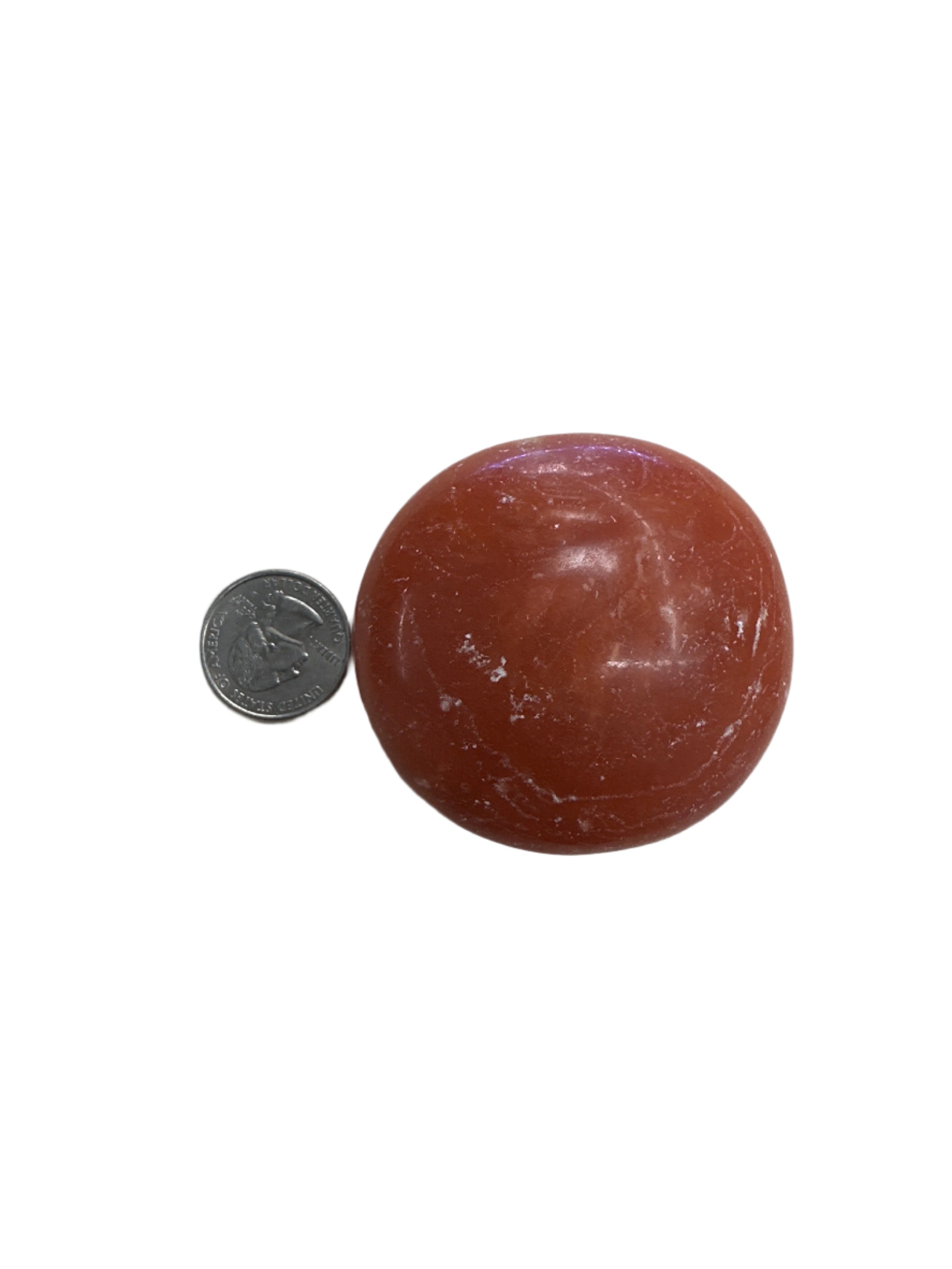 Orange Calcite Palm Stone