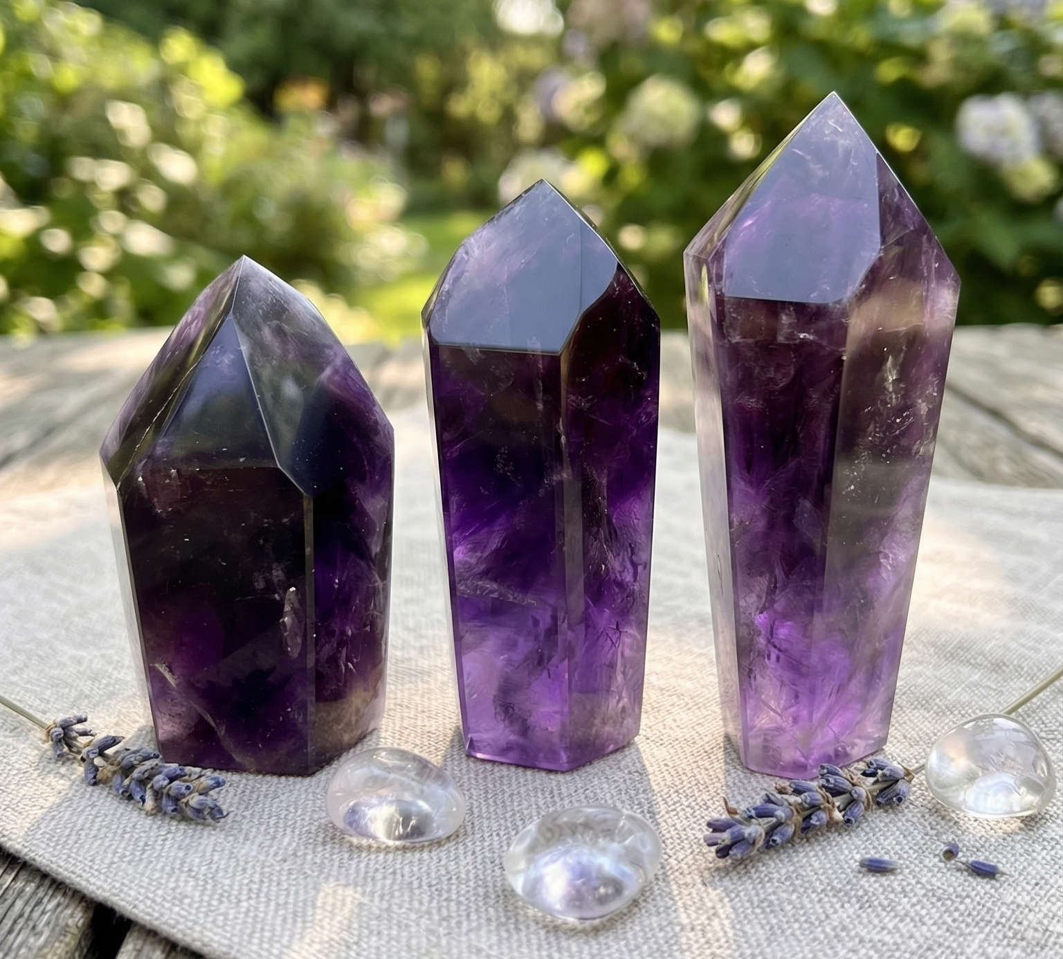 Large Extra Quality Dark Amethyst Crystal Faceted Scepter Point Standing Tower Staff Wand