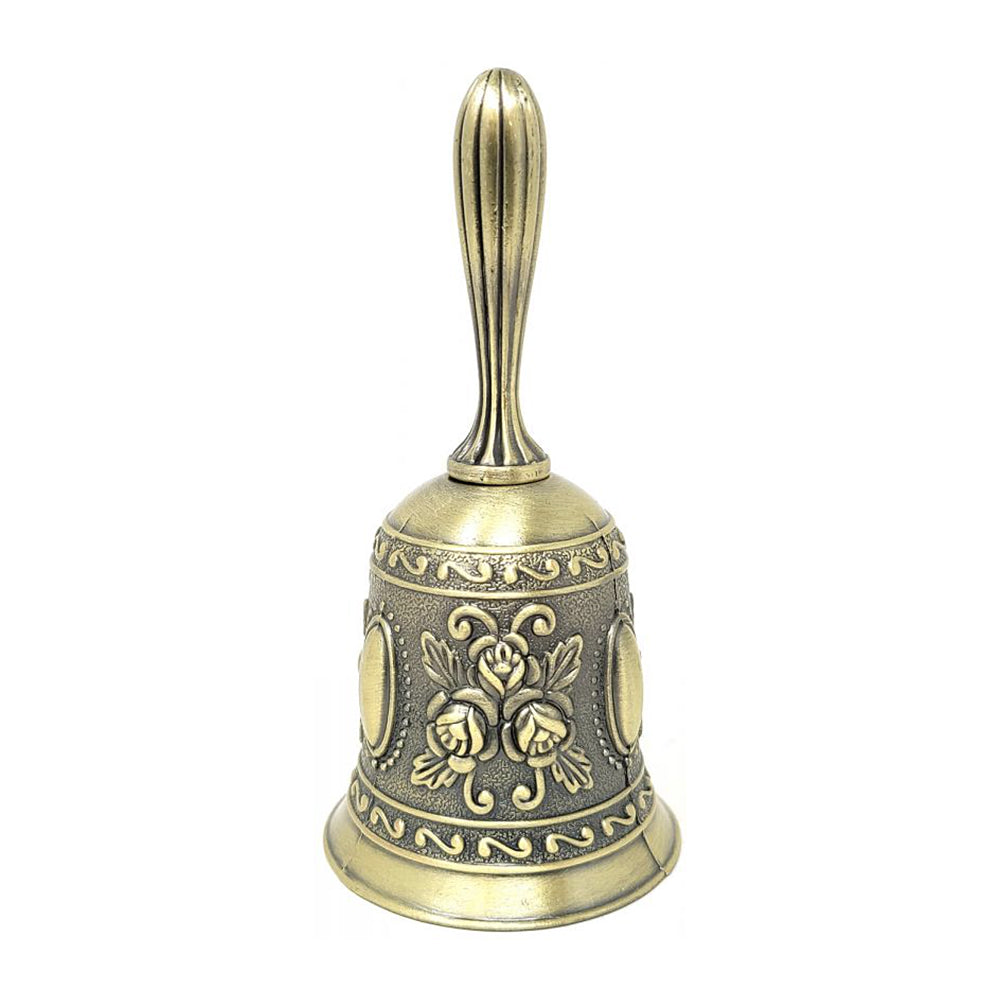 Floral Design Altar Bell - Bronze 4.5"