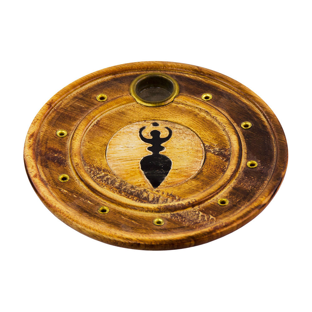 Goddess Wood Round Cone Burner