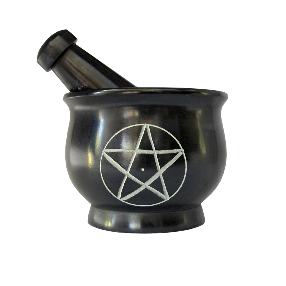 Mortar & Pestle - Pentacle - Black
