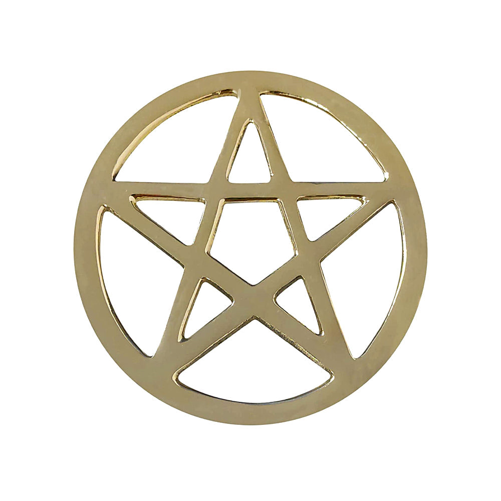 Pentacle Brass Altar Tile 3"
