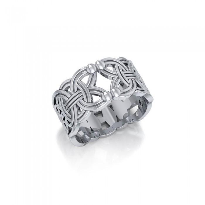 Viking Borre Celtic Sterling Silver Ring by Courtney Davis TRI573