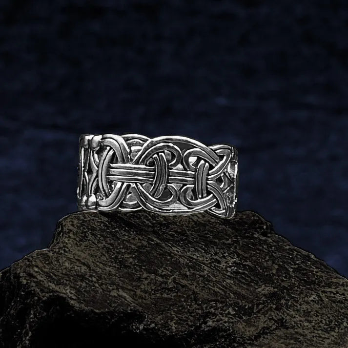 Viking Borre Celtic Sterling Silver Ring by Courtney Davis TRI573