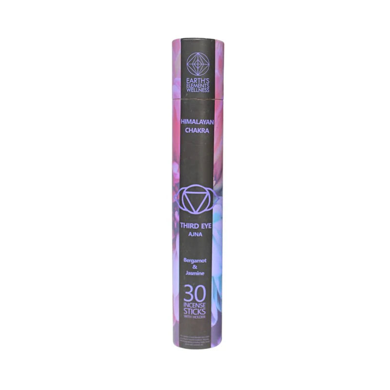 Himalayan Chakra Incense Sticks with Holder- THIRD EYE – BERGAMOT & JASMINE