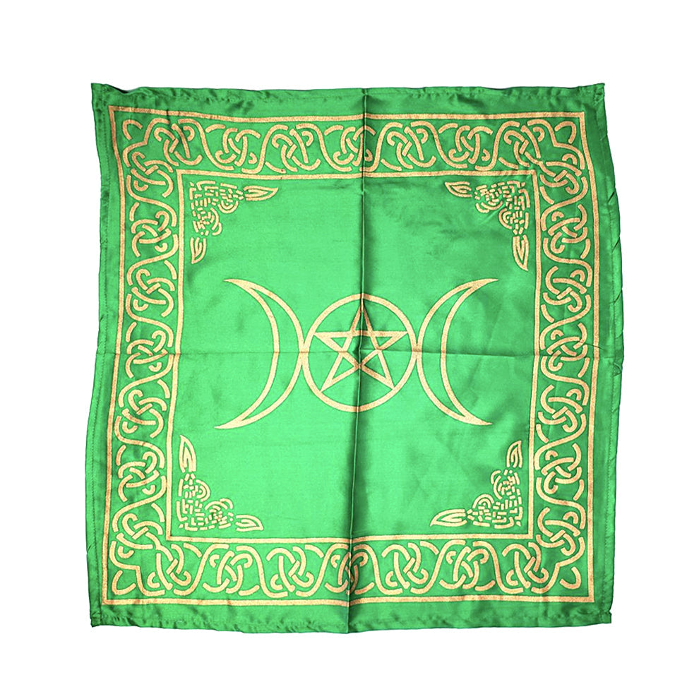 Pentacle Triple Moon Altar Cloth 21" x 21"