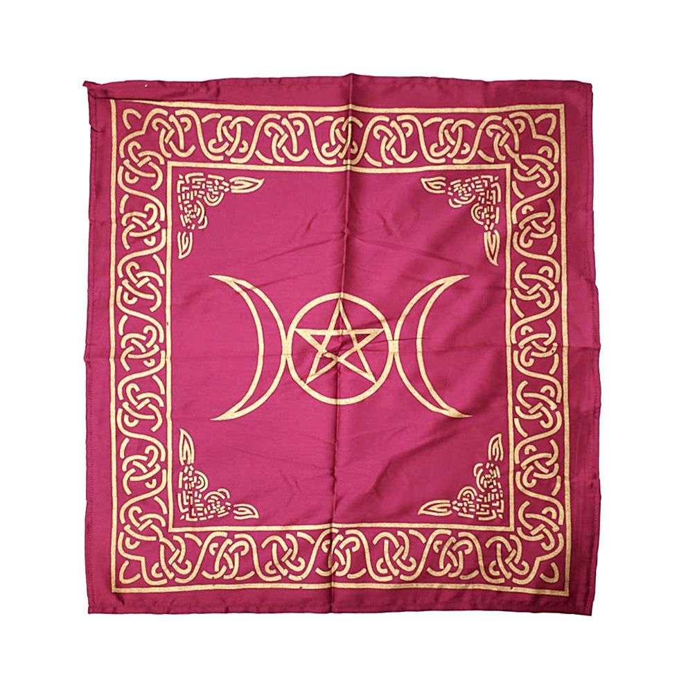 Pentacle Triple Moon Altar Cloth 21" x 21"