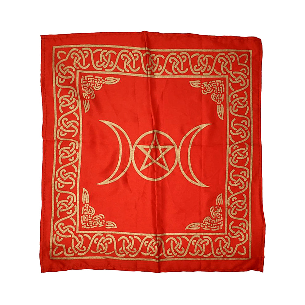 Pentacle Triple Moon Altar Cloth 21" x 21"