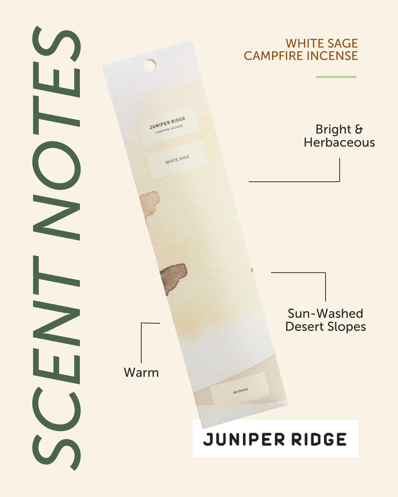 White Sage Campfire Incense (20 Sticks) 3-Pack
