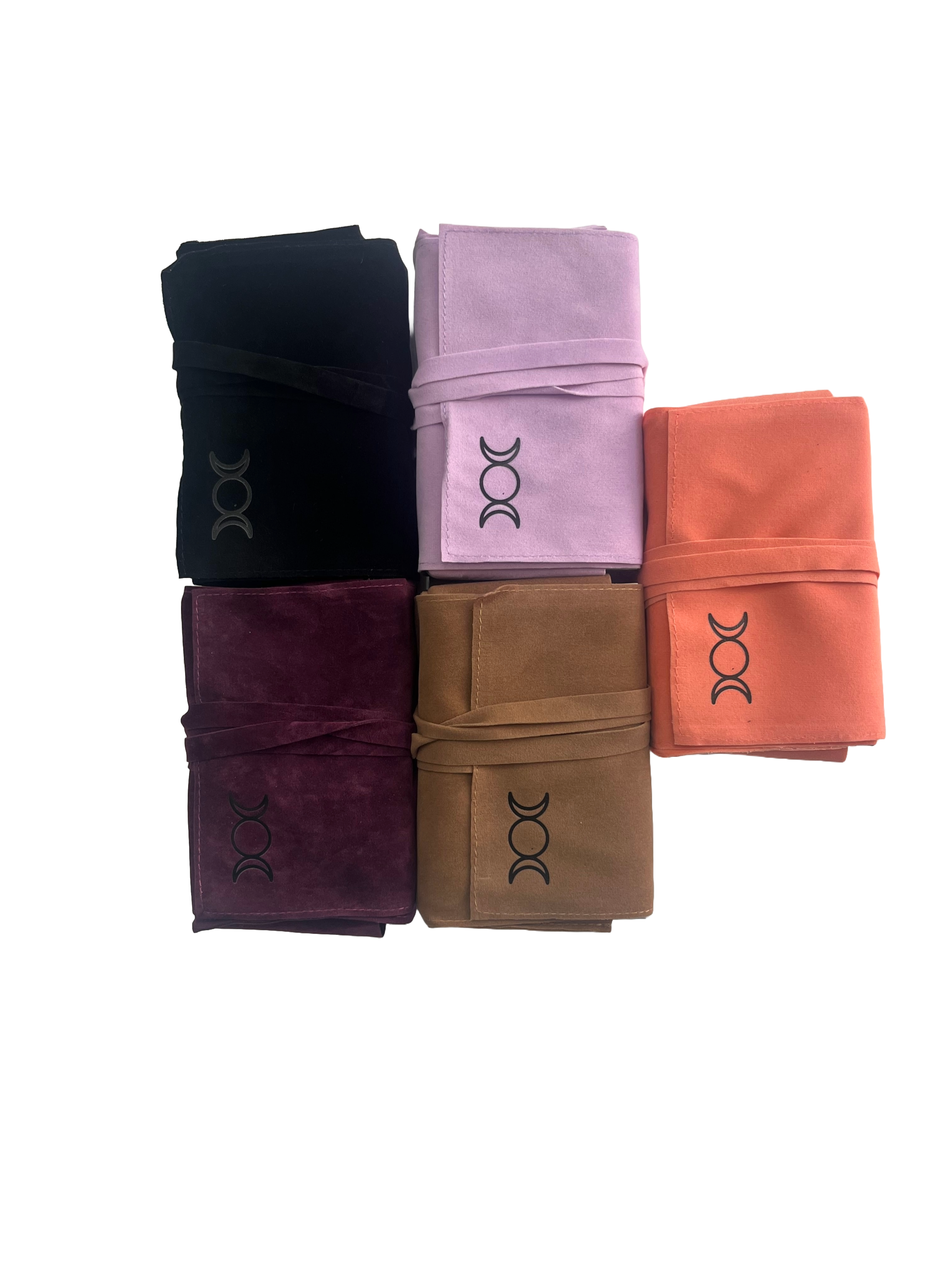 Triple Moon Velvet Tarot Bags: Brown