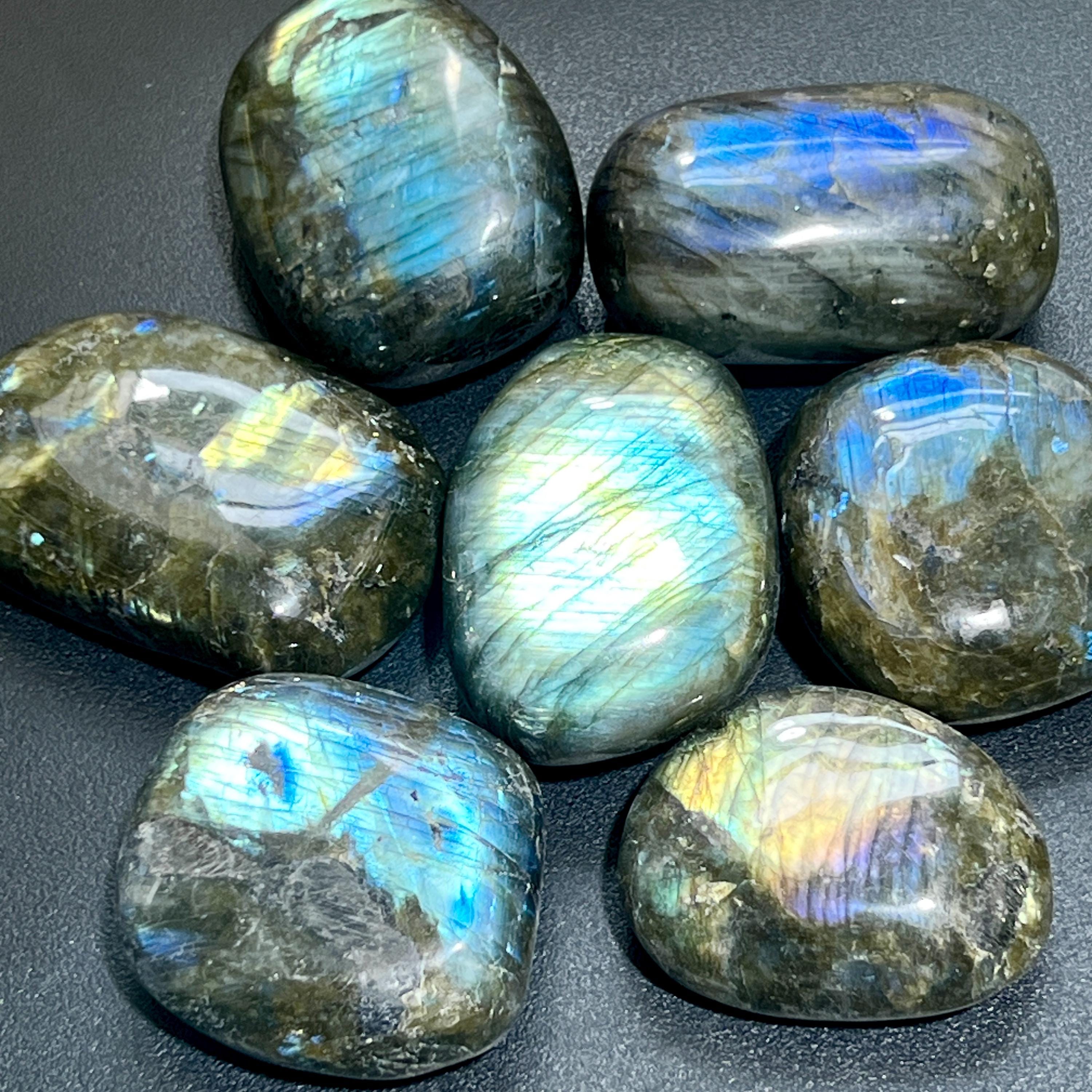 Large Flashy Labradorite Palm Stones
