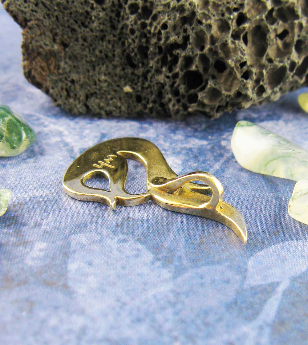 Flame Pendant, Handmade - Brass
