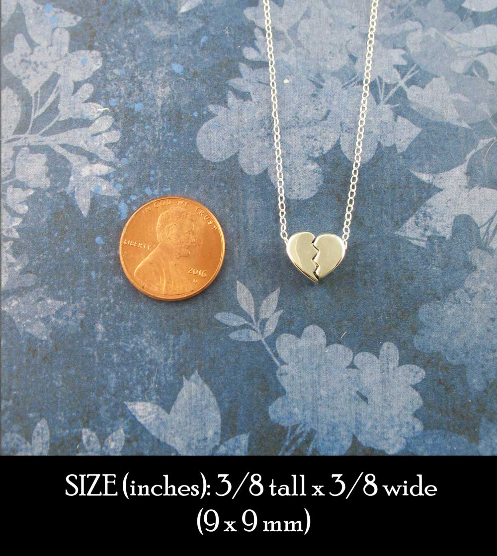 Heal a Broken Heart Pendant Necklace with Hidden Heart, Engravable