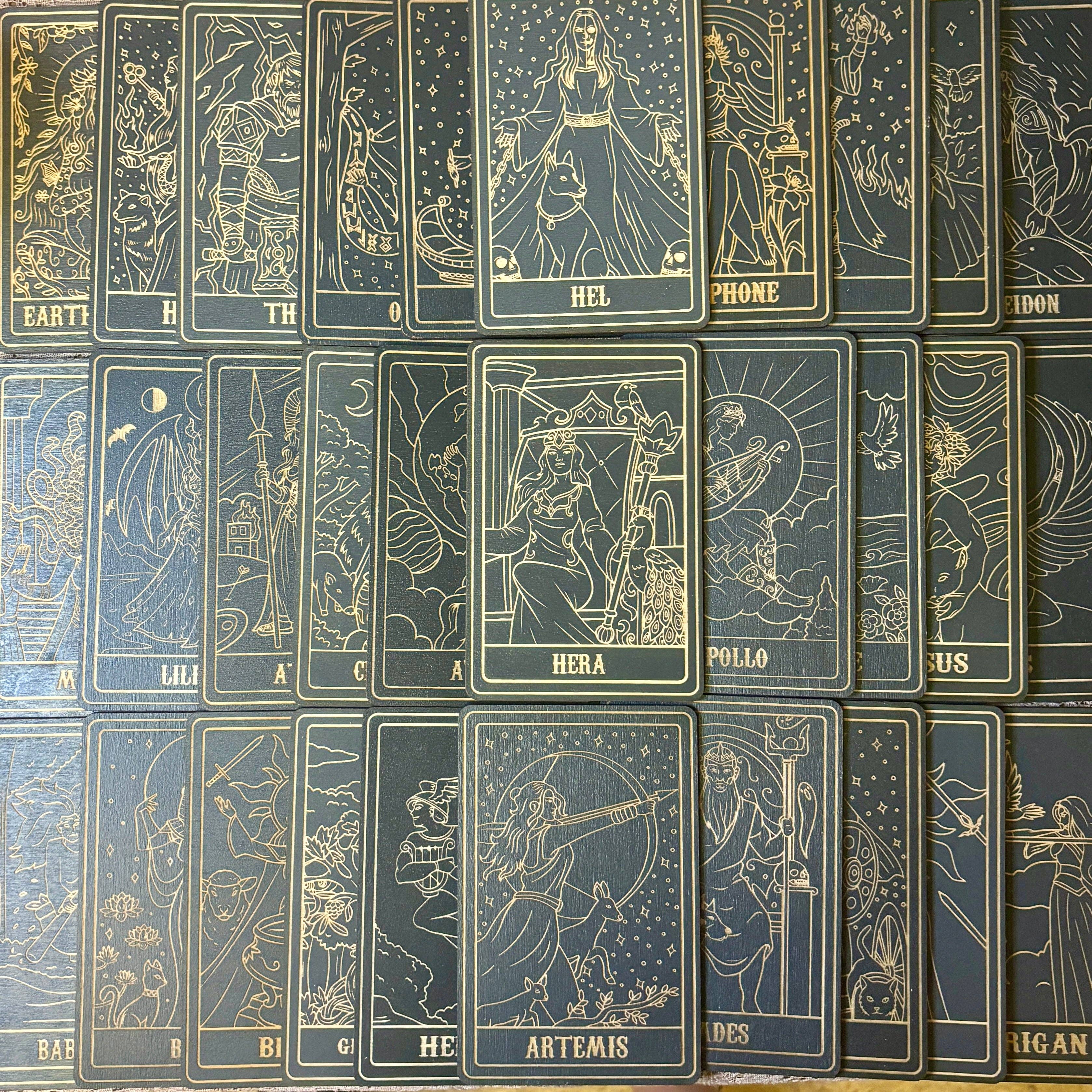 Hecate Deity Card: 5" Tall Card / Painted Black