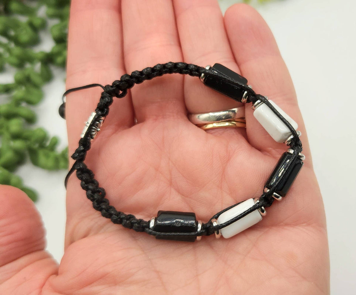 CALM/PROTECTION-Unisex/Men's Adjustable Bracelet 8"-9.5"L