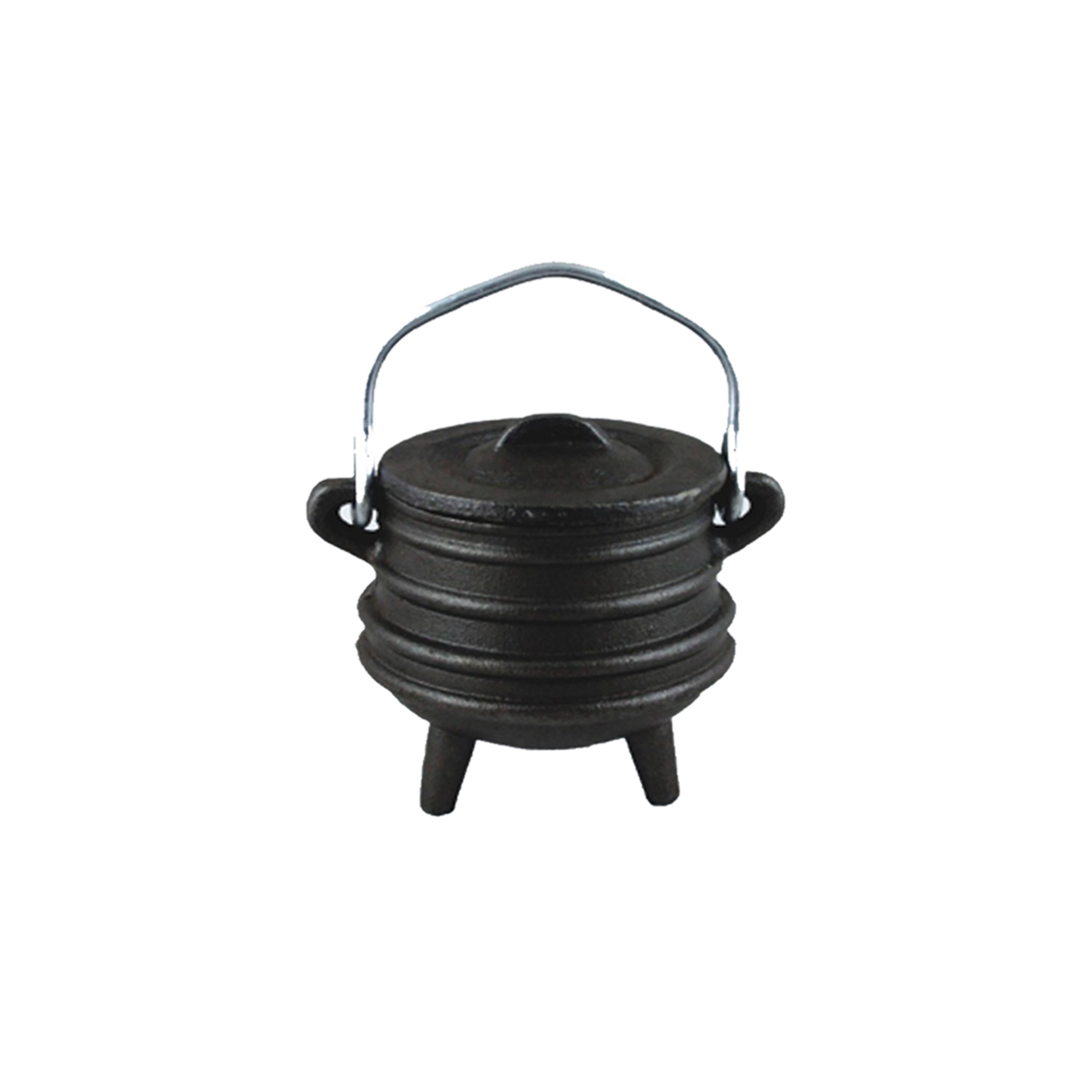 Cast Iron Cauldron w/ Hanger - Ridged (4.5 in.)