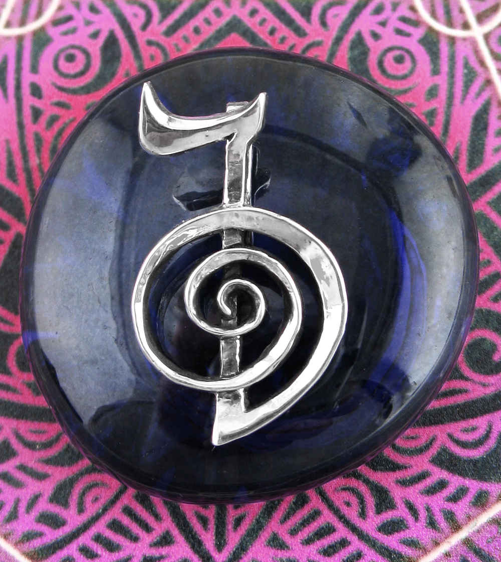 Reiki Cho Ku Rei Symbol Pendant, Handmade - 925 Sterling Silver