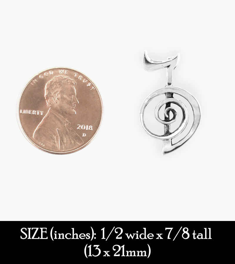 Reiki Cho Ku Rei Symbol Pendant, Handmade - 925 Sterling Silver