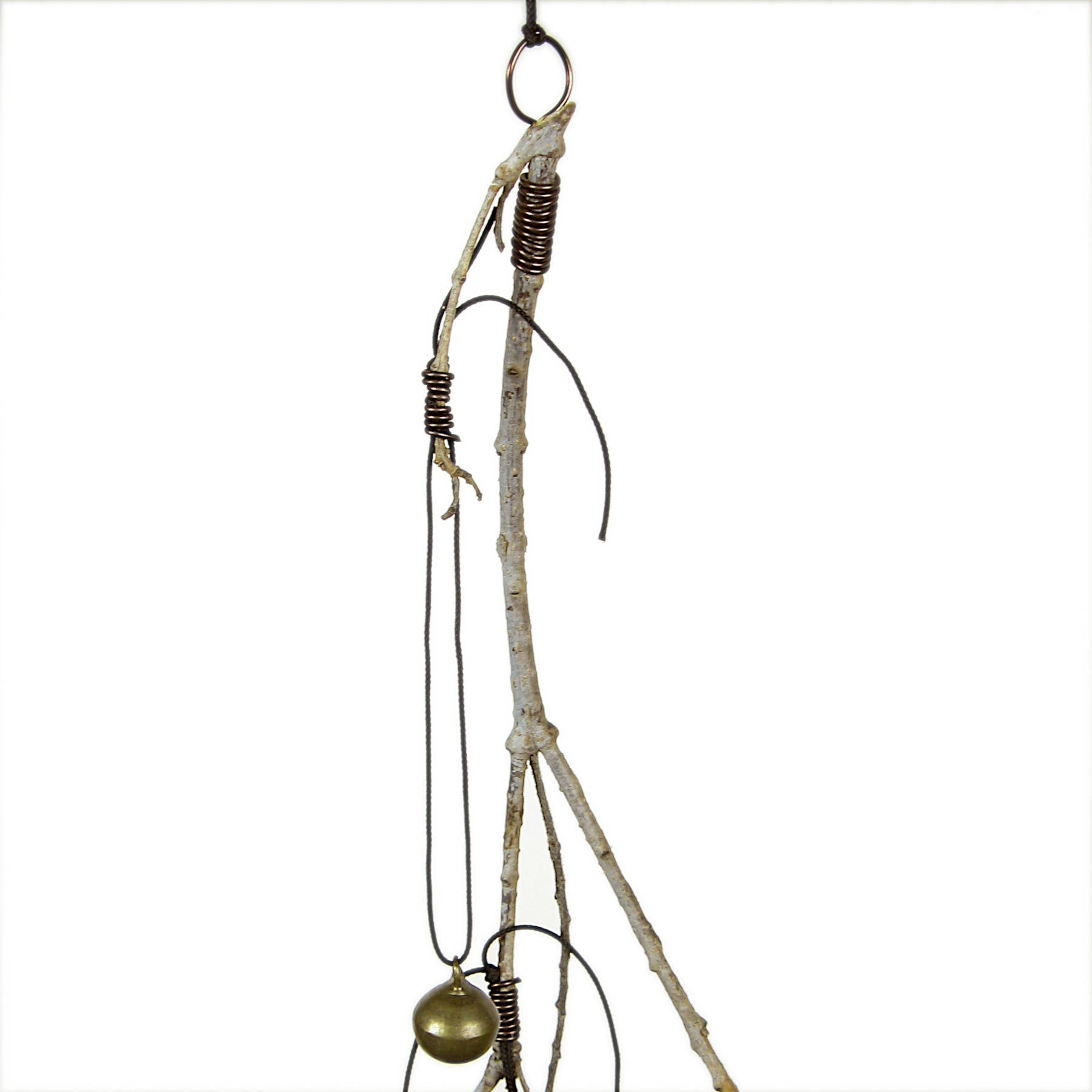 Witch's Bell with Willowy Branch and 5 Different Bells - Handcrafted
