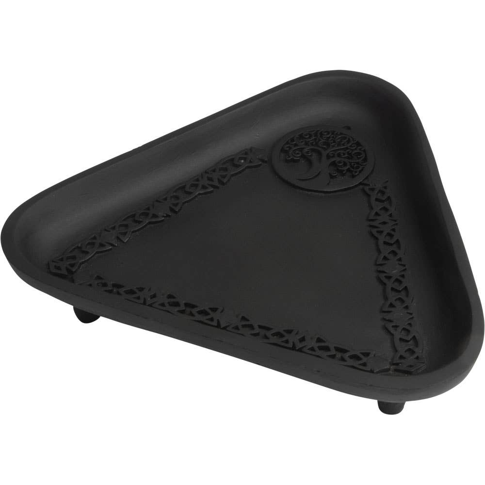 Cast Iron Incense Holder Triangle - Tree of Life