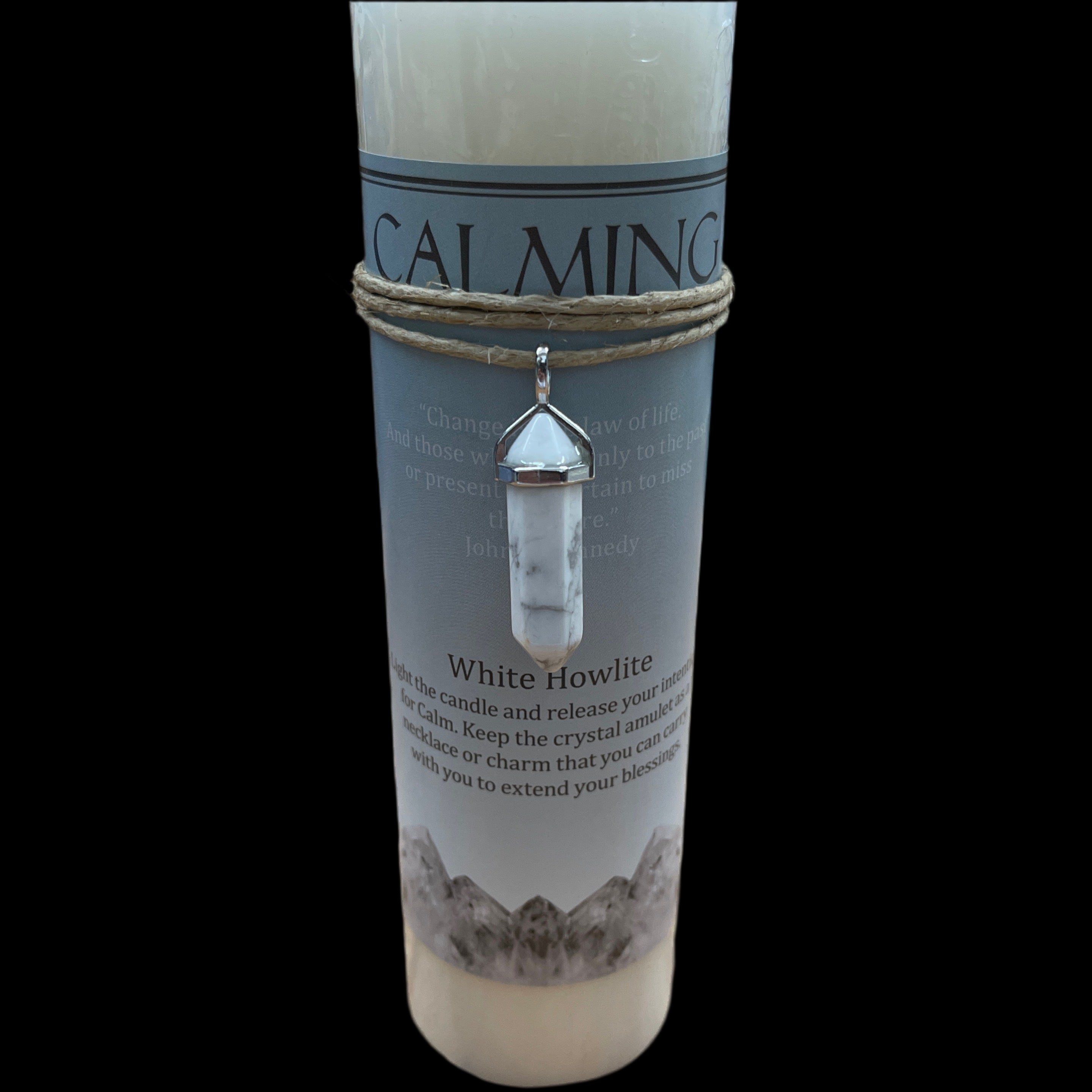 Crystal Energy Candle Calming - Howlite