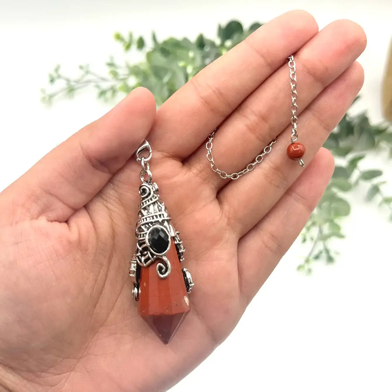 Gemstone Pendulum  12 Faceted Antique Silver Color : Amethyst