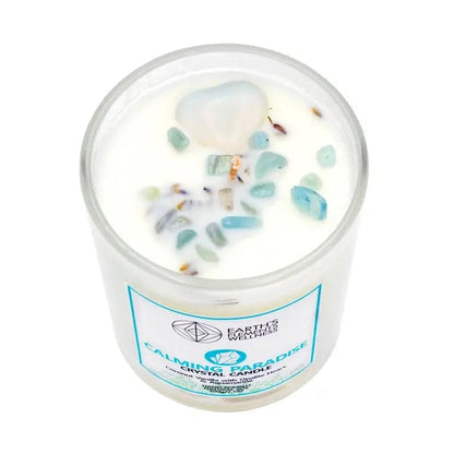 Earths Elements Calming Paradise Crystal Candle