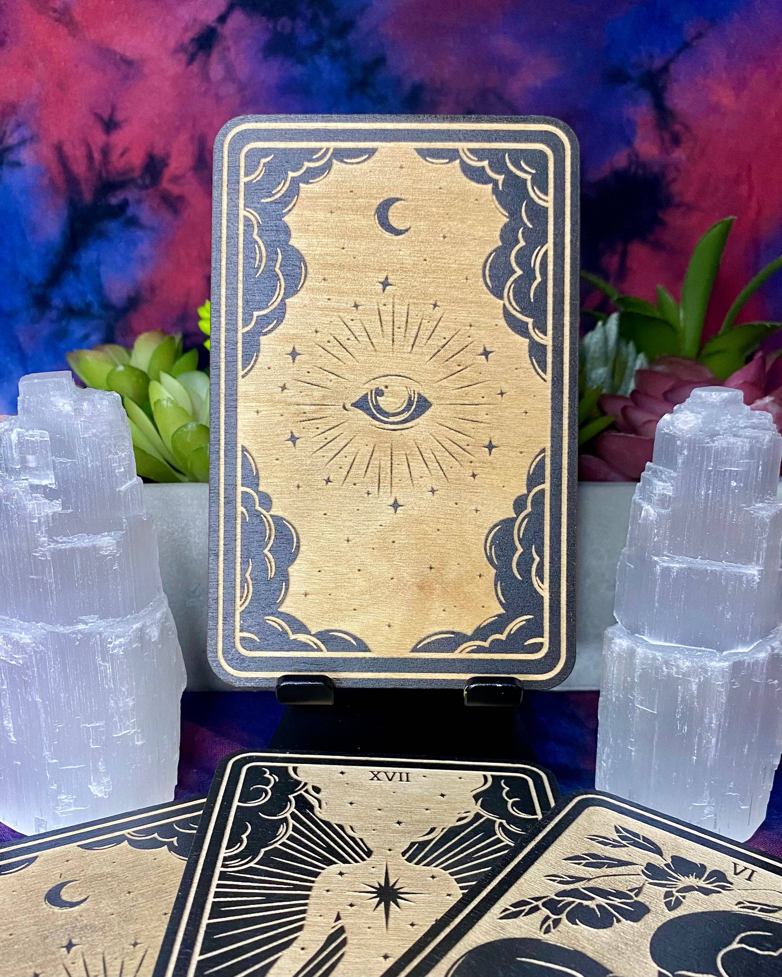 00 All Seeing Eye | Mystic Wooden Major Arcana Tarot Card