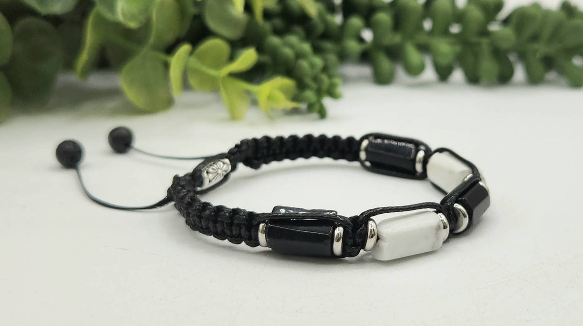CALM/PROTECTION-Unisex/Men's Adjustable Bracelet 8"-9.5"L