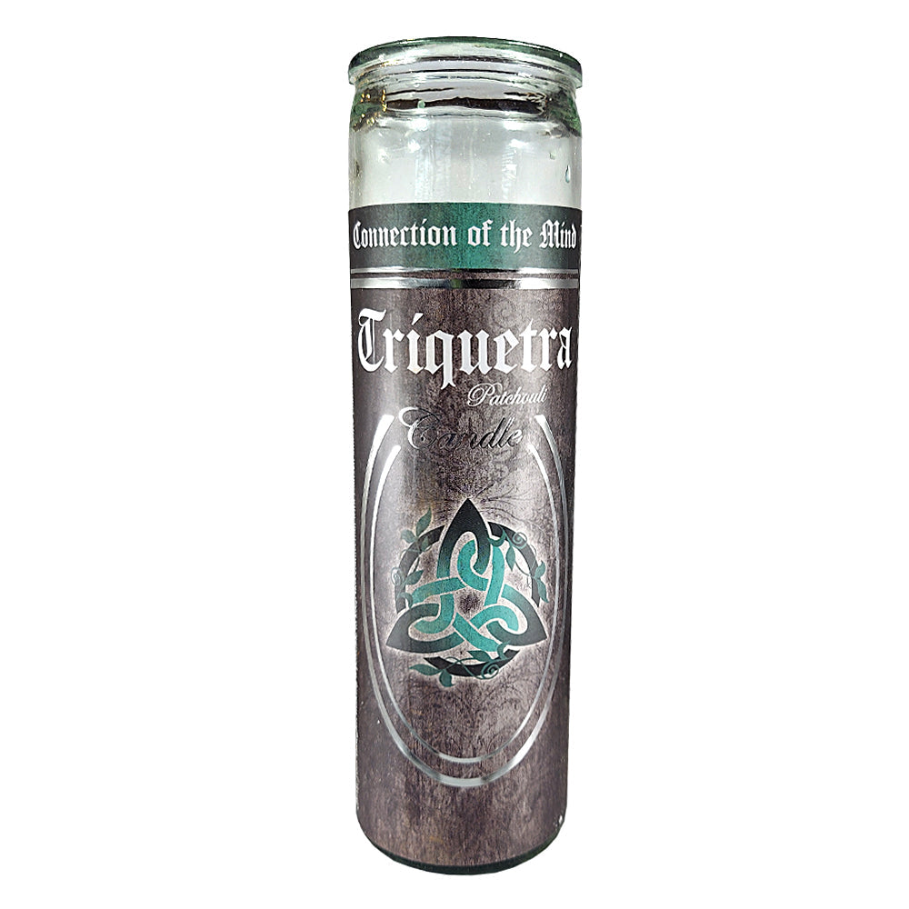 7 Day Glass Ritual Candle - Triquetra - Patchouli