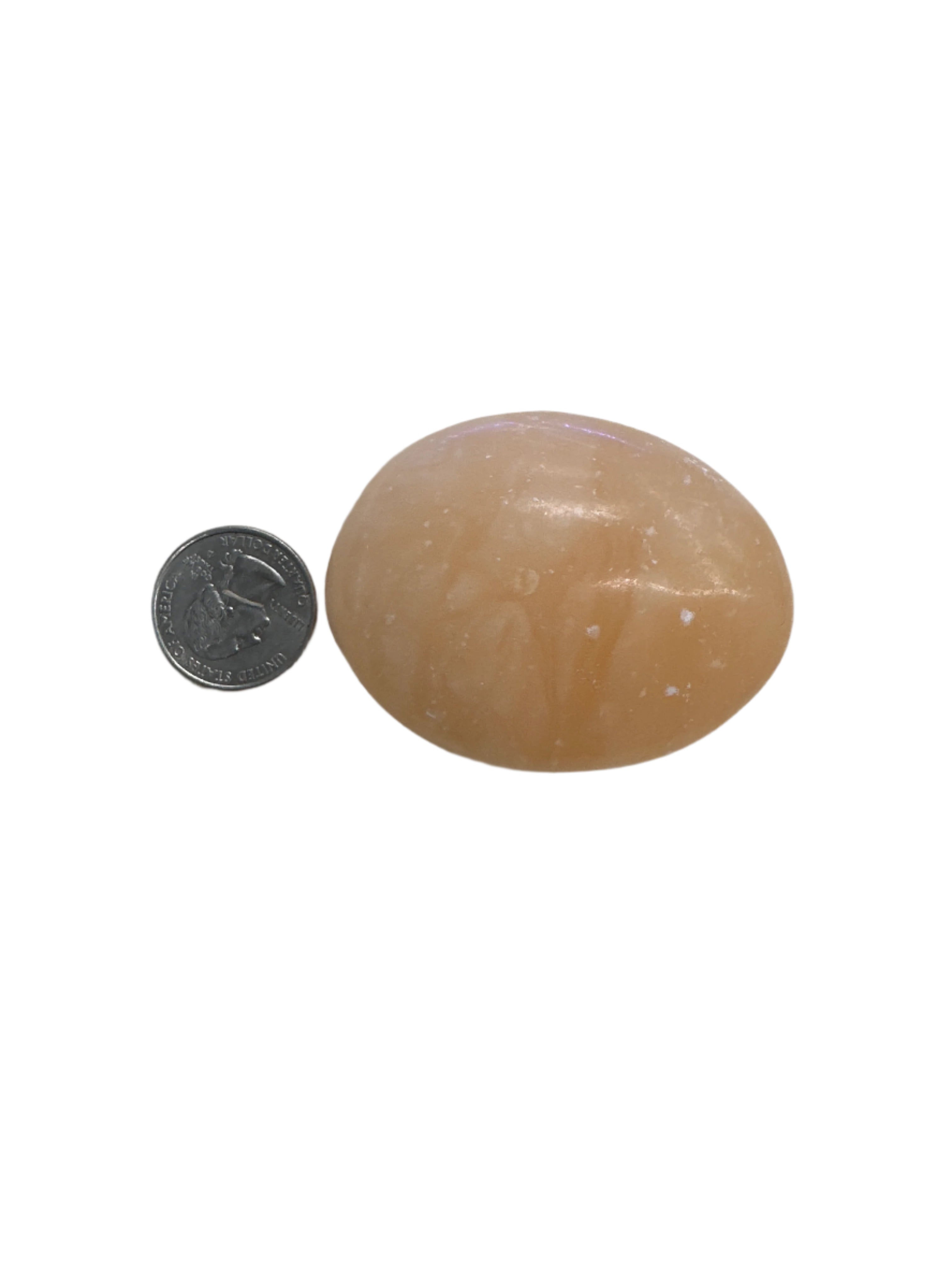Orange Calcite Palm Stone