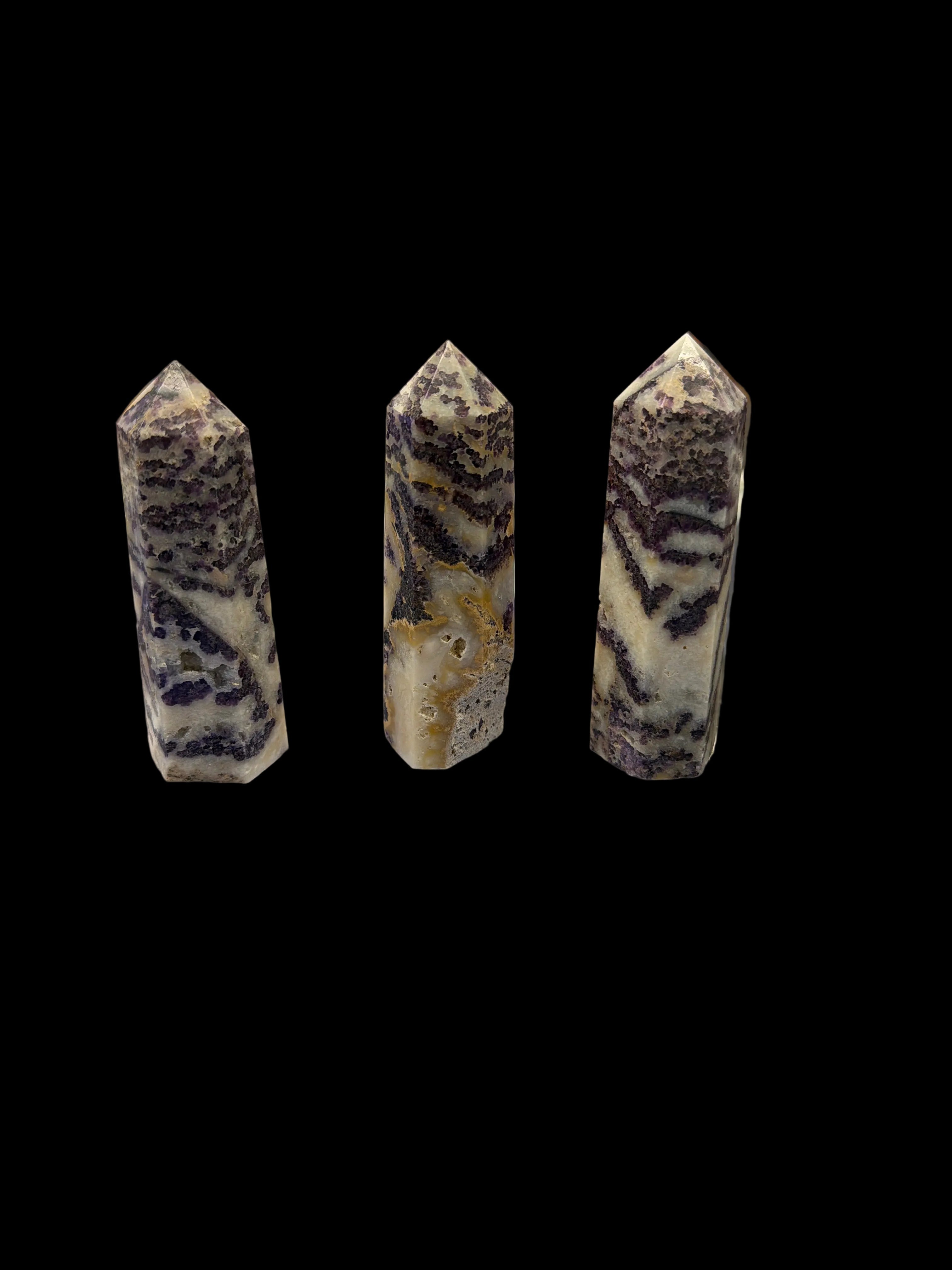 Amethyst and Sphalerite Tower  4" H