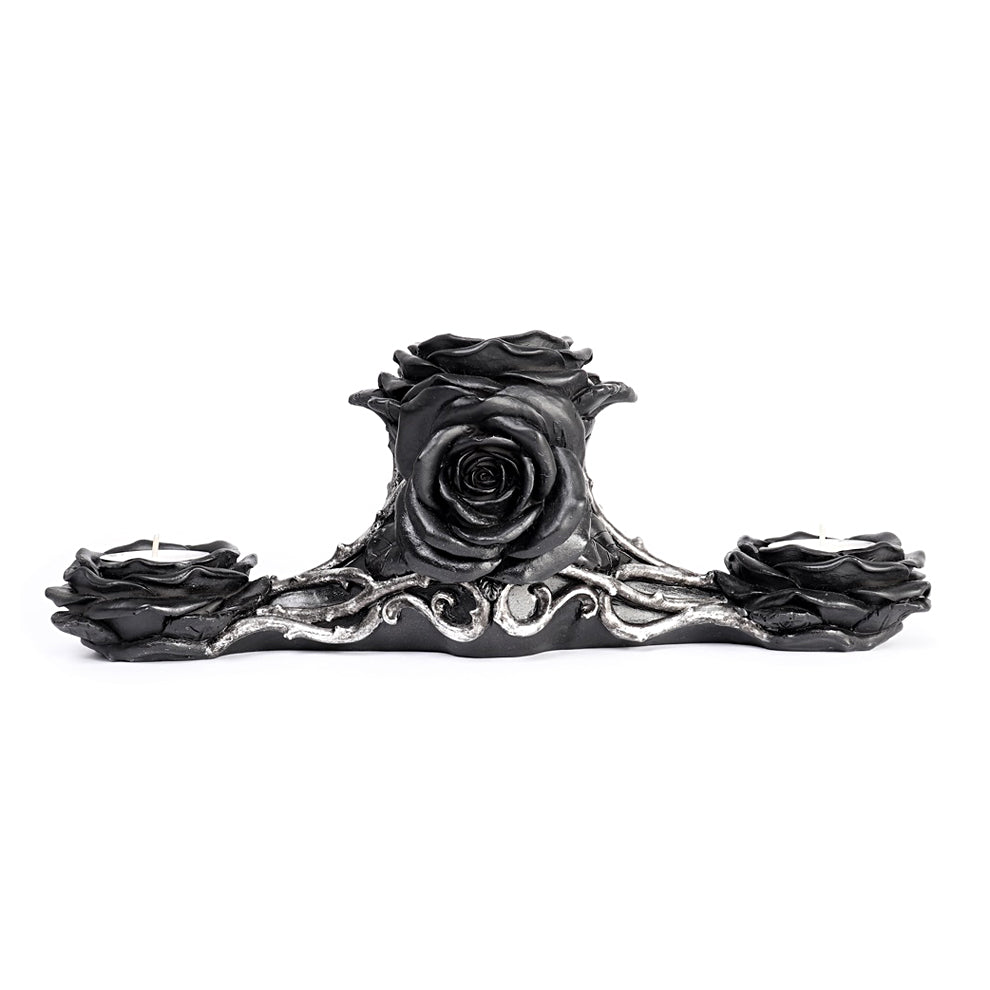 Black Rose Triple T-Light Holder