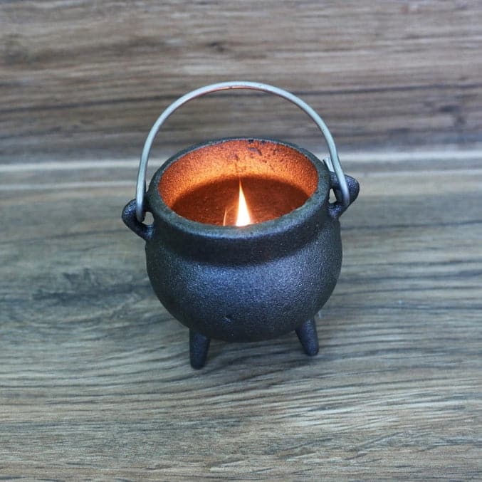 Mini Cast Iron Cauldron 3.5 inch with Lid