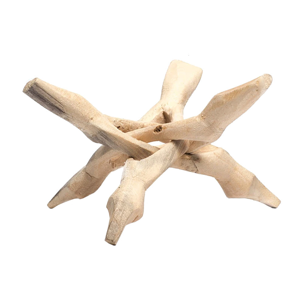 Natural Wooden Cobra Tripod Stand 4&quot;