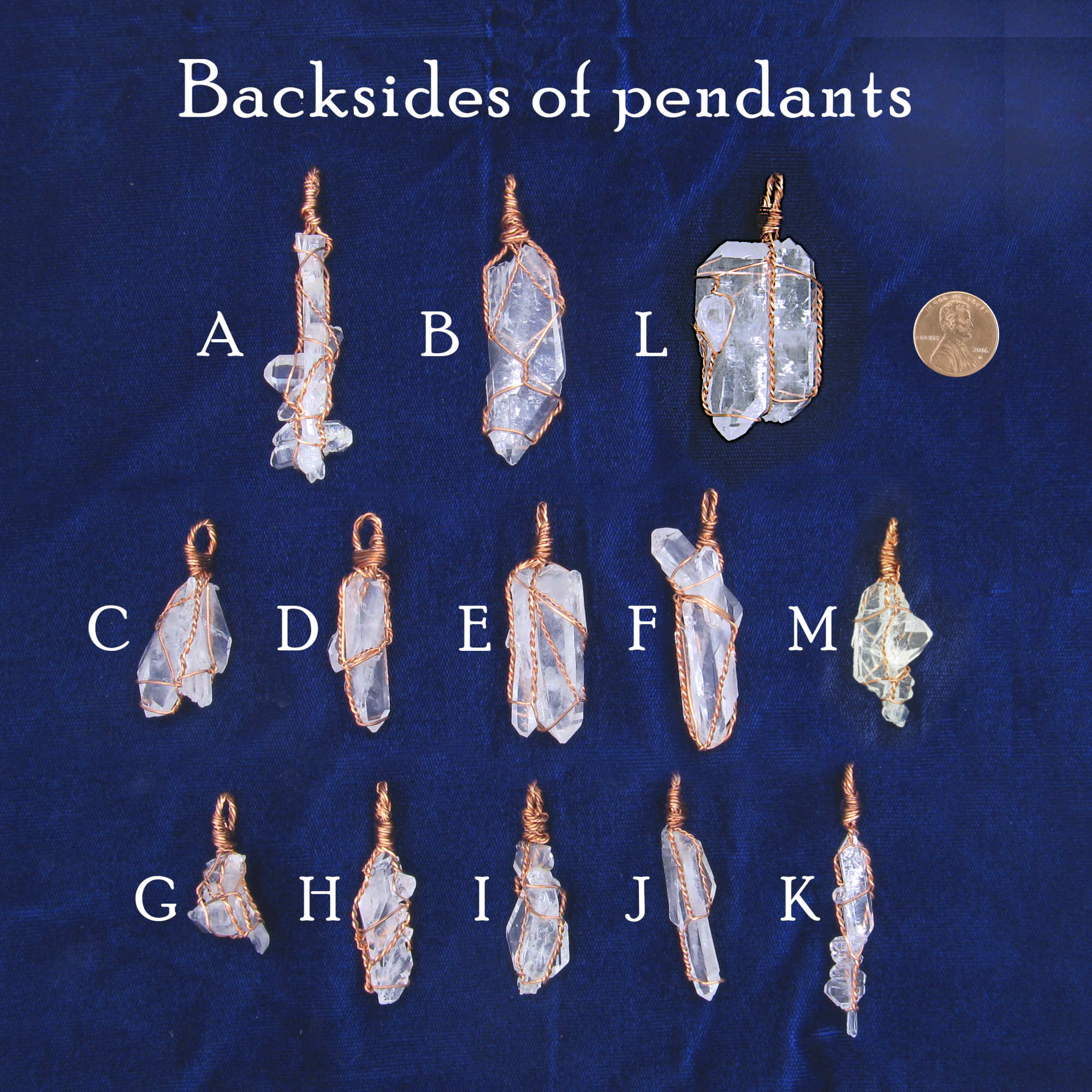 Raw Faden Clear Quartz Crystal Pendant Necklace, Copper Wire-Wrapped, Handmade