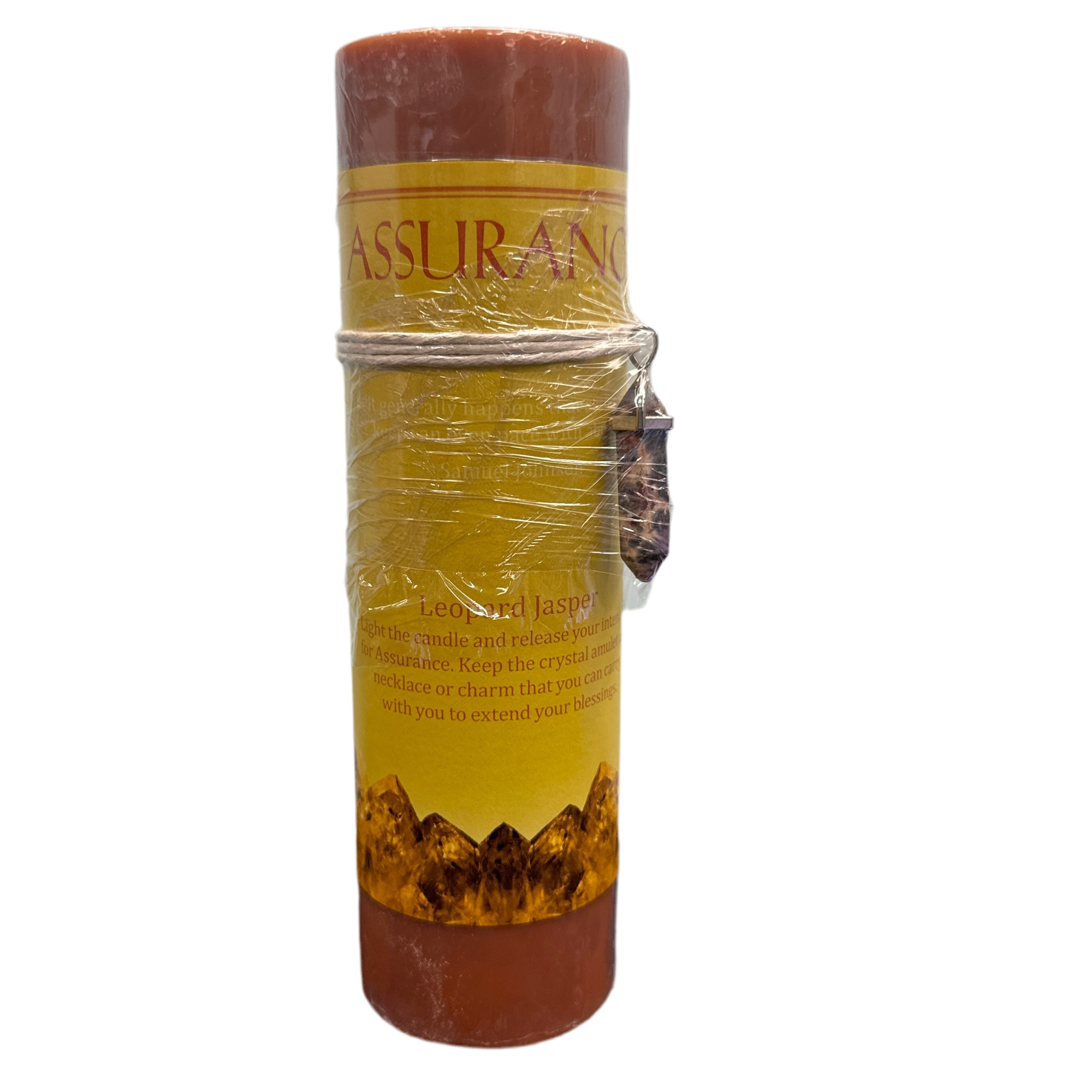 Crystal Energy Candle Assurance Leopard Skin Jasper