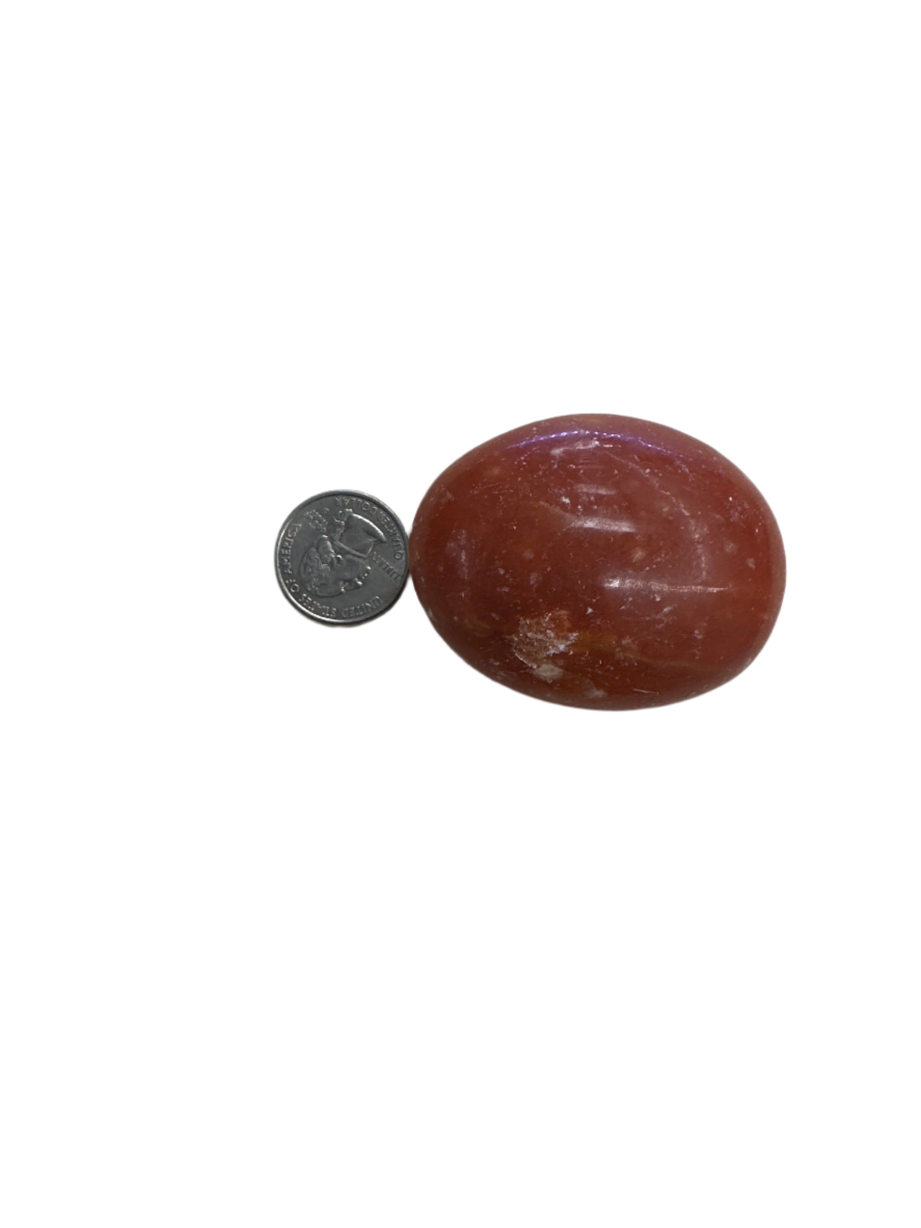 Orange Calcite Palm Stone