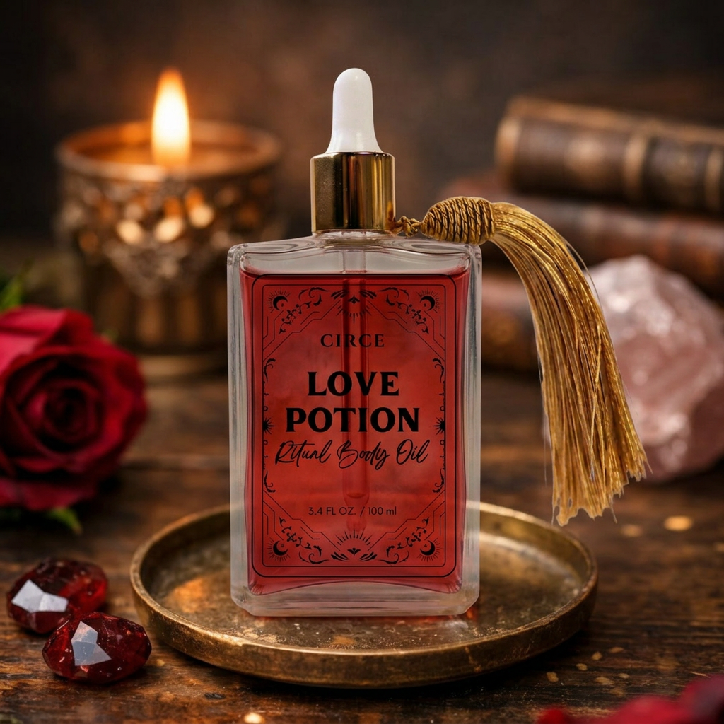 Love Potion Ritual Body Oil — Attraction &amp; Self-Love Oil with Garnet