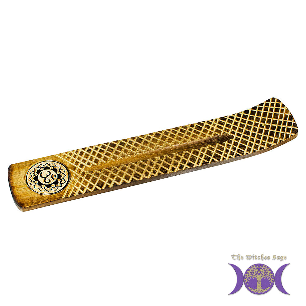 Engraved Wood Om Lotus Ash Catcher