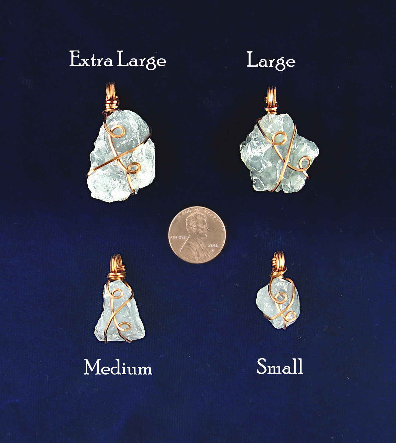 Celestite Crystal Wire-Wrapped Pendant in Copper, Sky-Blue Gemstone Necklace, Handmade